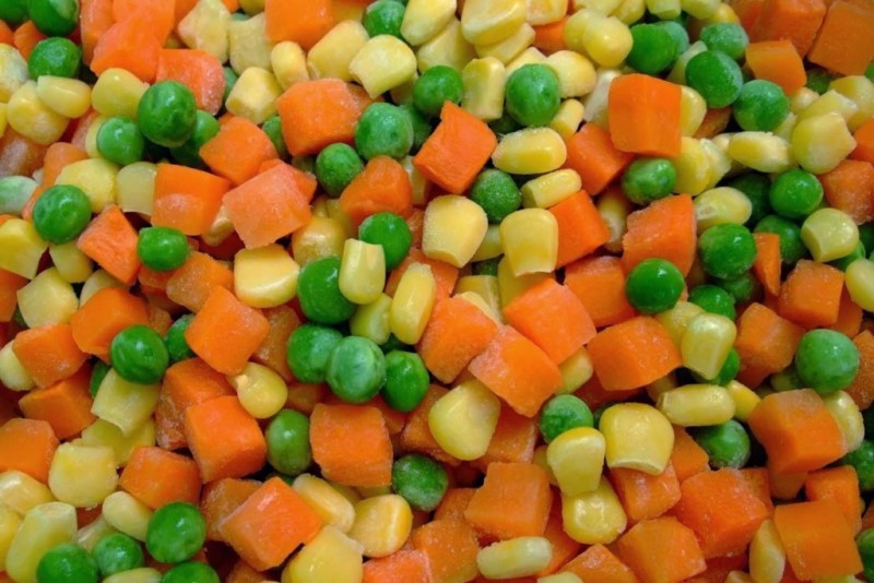Green Peas, Carrots and sweet Corn 4